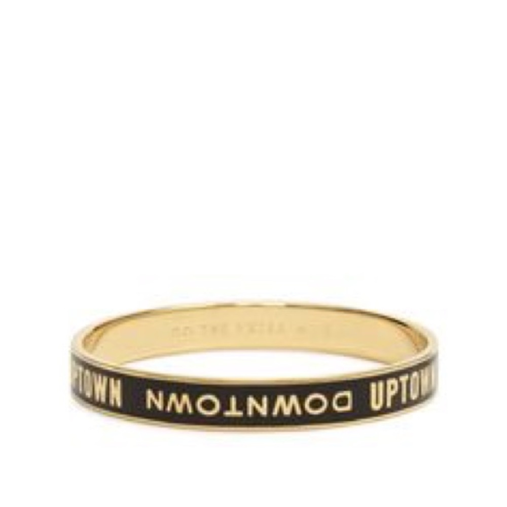 Like-new Kate Spade NY bangle black/gold Uptown